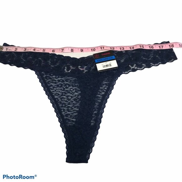 No Boundaries Womens Size XXXL 10 Thong Panty Lace Blue New With Tags - Picture 7 of 9